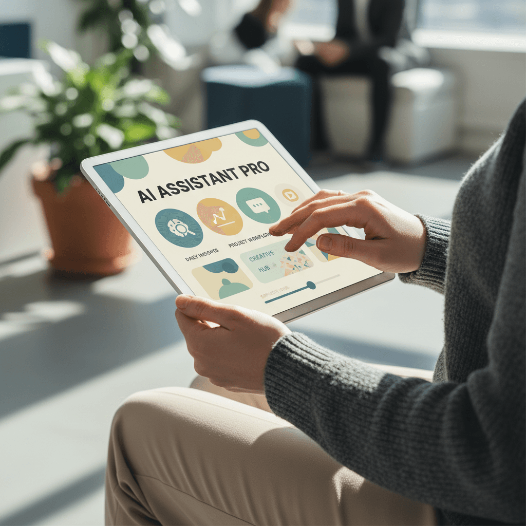 Human-centered design - hands using intuitive AI interface